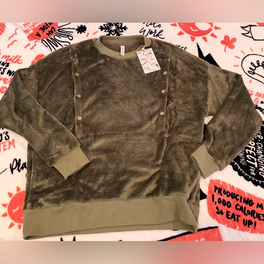 Latched Mama Velour Sweatshirt - Medium
